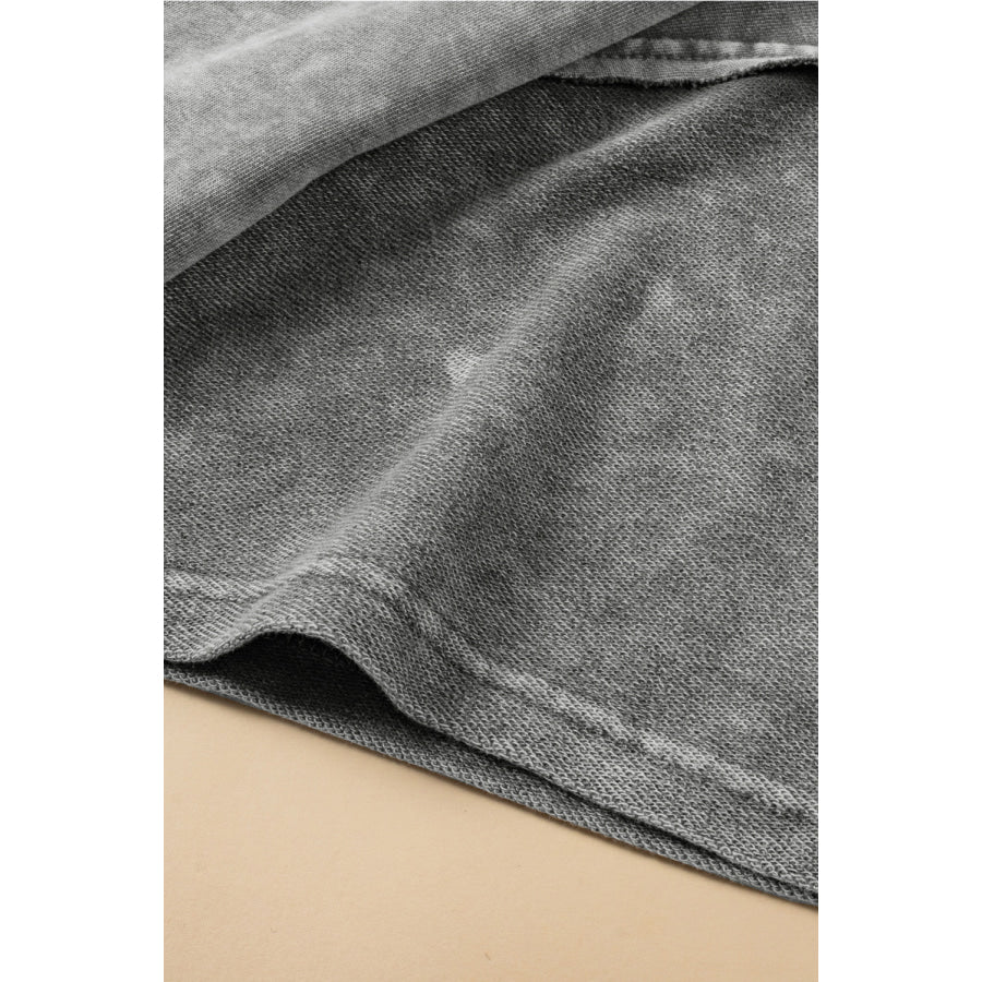 Orchid Petal Mineral Wash Drop Sleeve Patchwork Plus Tee Plus Size/Plus Size Tops/Plus Size Tops & Tees