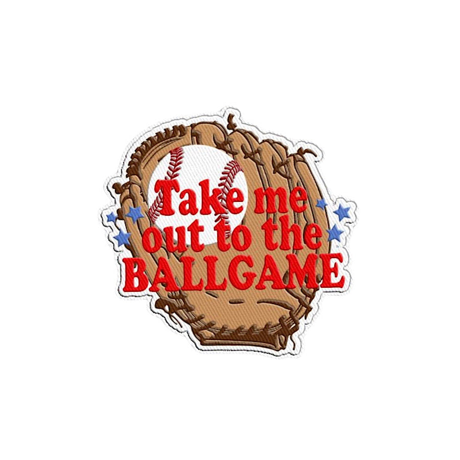 Out to the Ballgame Mitt Embroidered Patch - ETA 4/29 WS 600 Accessories