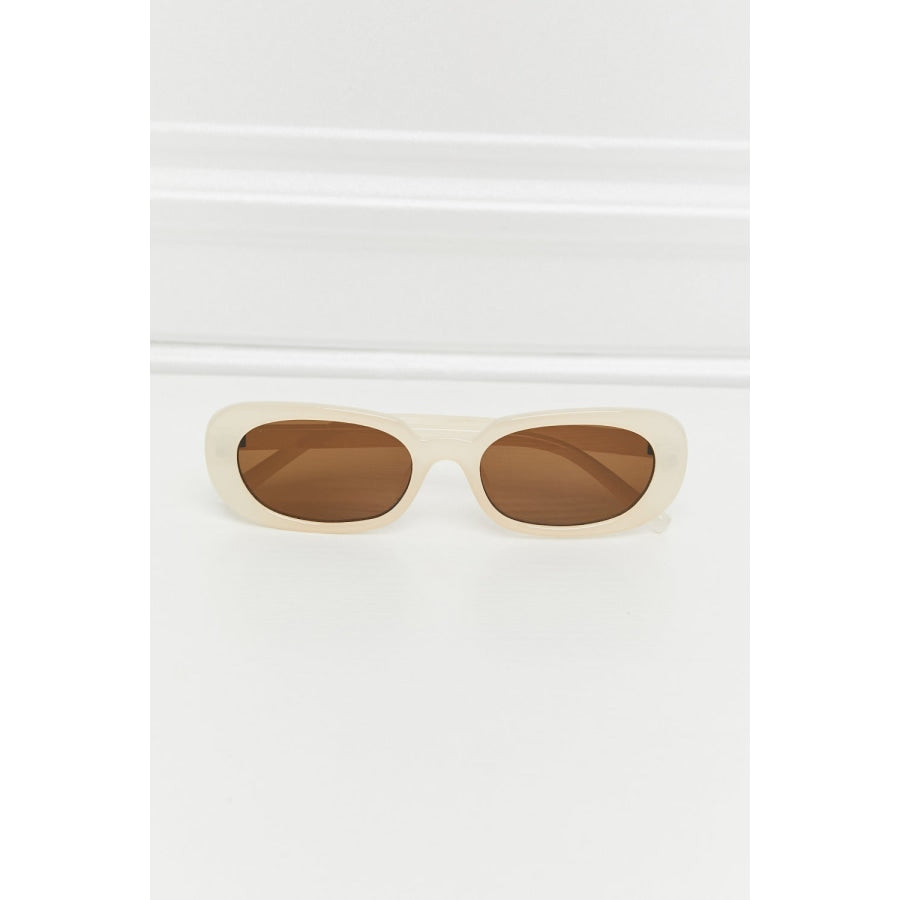 Oval Full Rim Sunglasses Cream / One Size