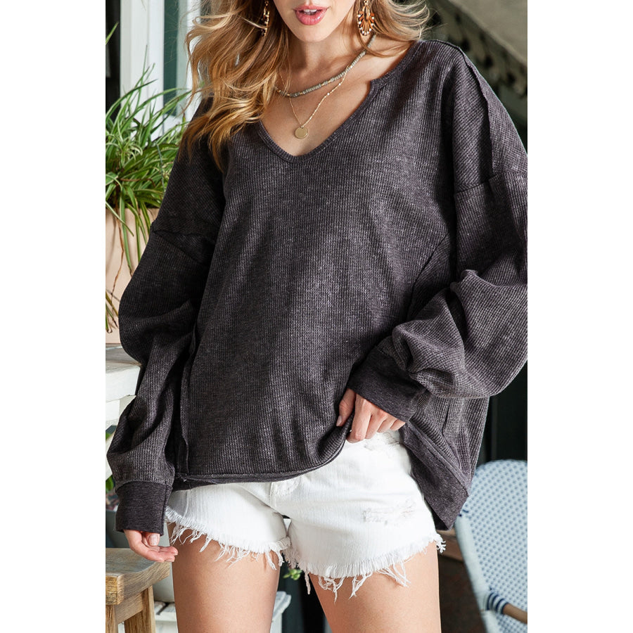 Oversize Dropped Shoulder Long Sleeve T-Shirt Apparel and Accessories