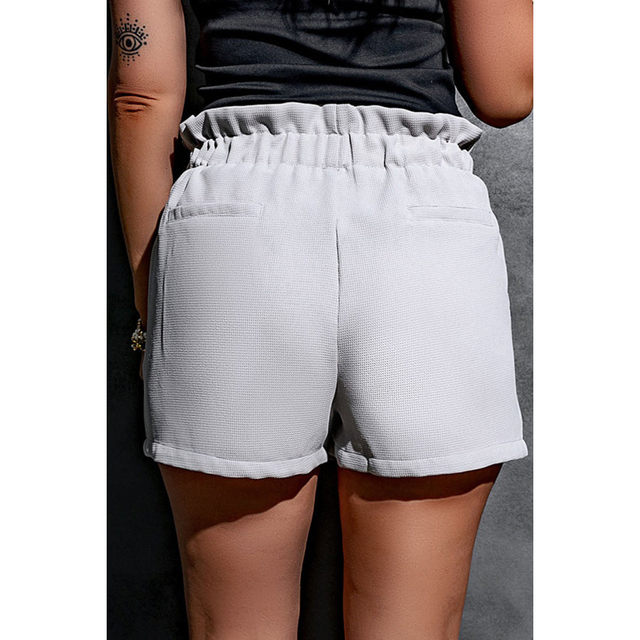 Paperbag Shorts with Pockets Light Gray / S