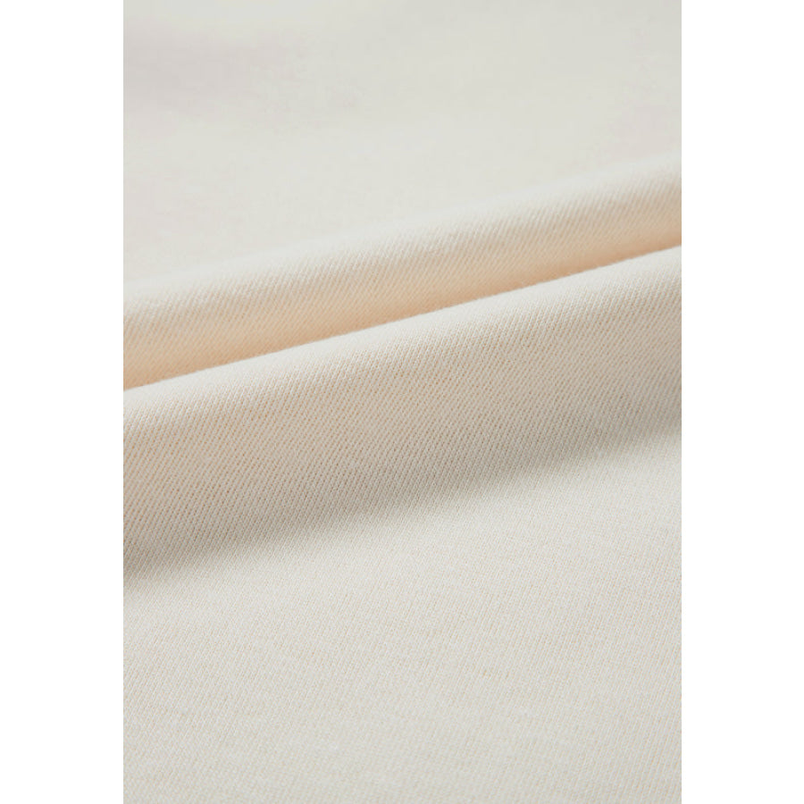 Pearl Detail Round Neck Half Sleeve Blouse Apparel and Accessories