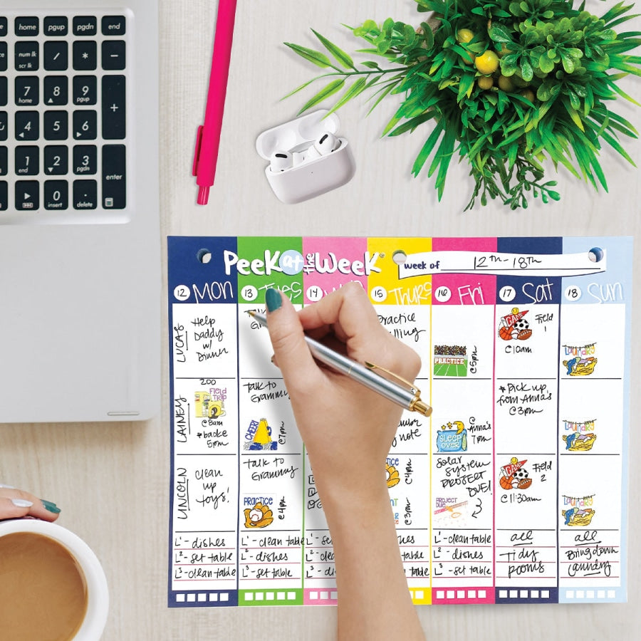 Peek at the Week® Weekly Planner Pad | Simple Cheery Week Pads
