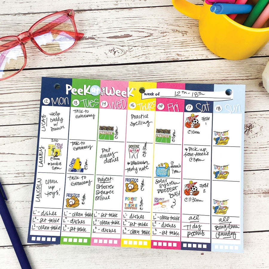 Peek at the Week® Weekly Planner Pad | Simple Cheery Week Pads