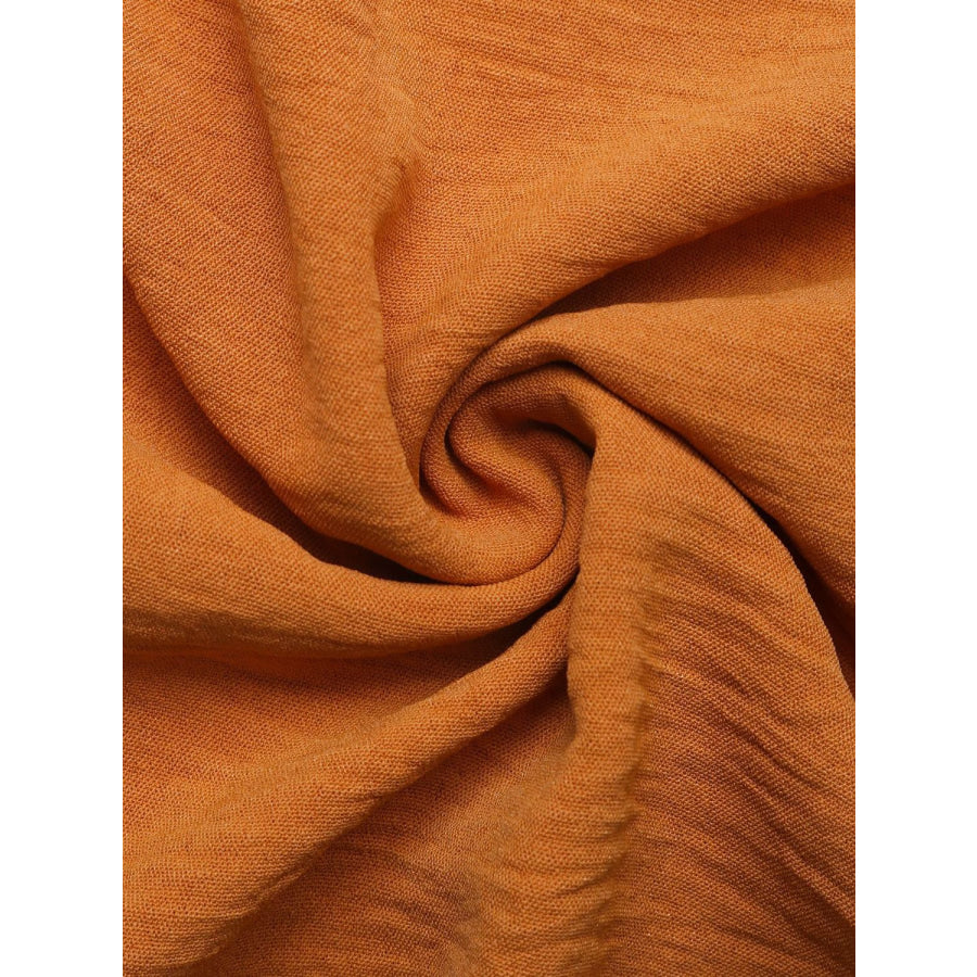 Perfee Tied Crochet Detail Short Sleeve Blouse Apparel and Accessories