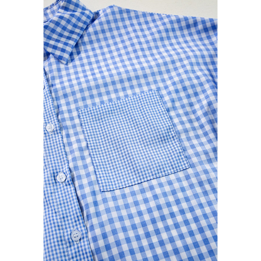 Plaid Button Up Long Sleeve Shirt Apparel and Accessories