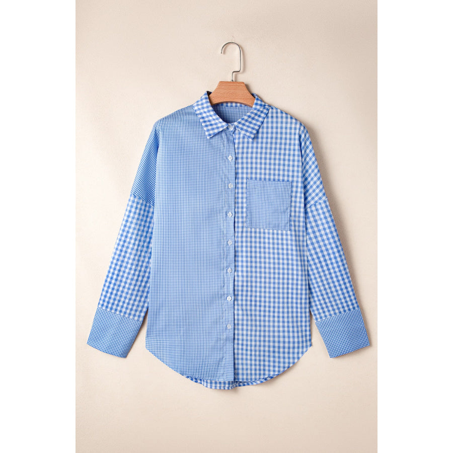 Plaid Button Up Long Sleeve Shirt Apparel and Accessories