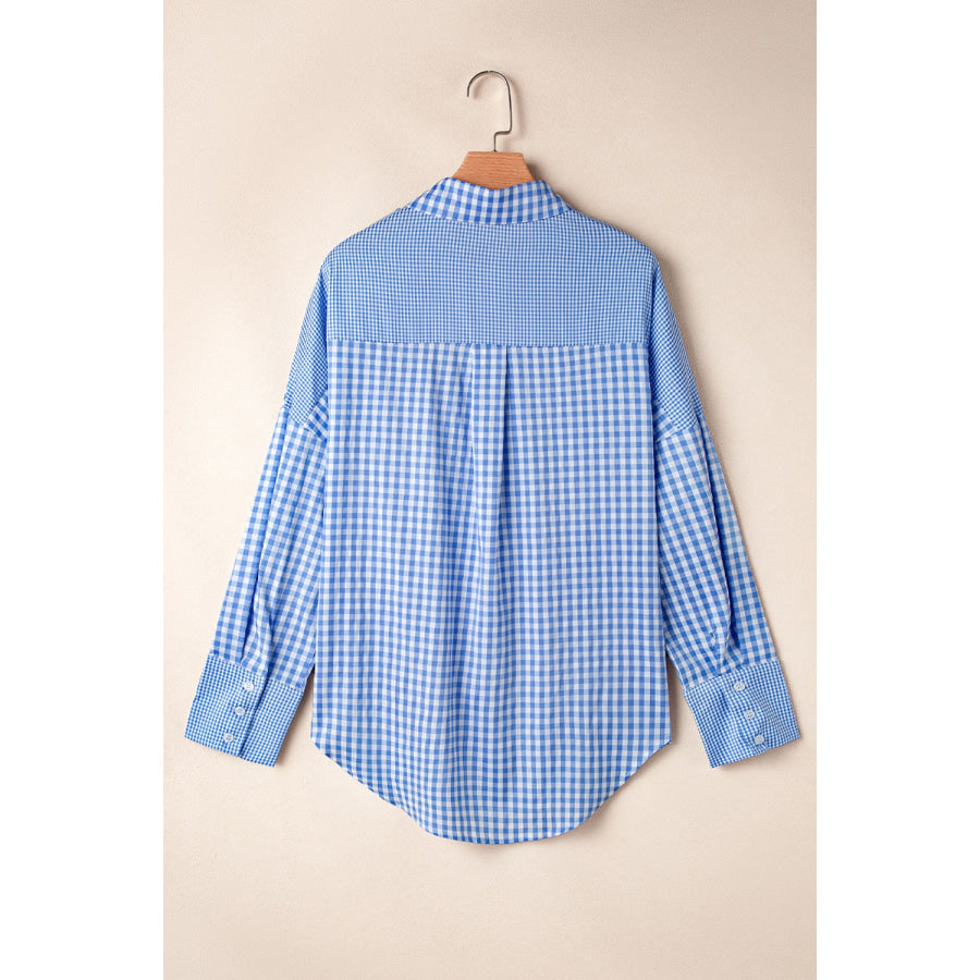 Plaid Button Up Long Sleeve Shirt Apparel and Accessories