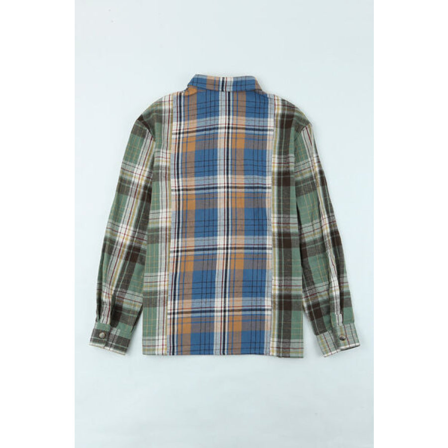 Plaid Button Up Long Sleeve Shirt Apparel and Accessories