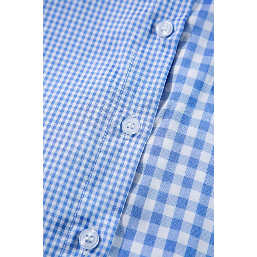 Plaid Button Up Long Sleeve Shirt Apparel and Accessories