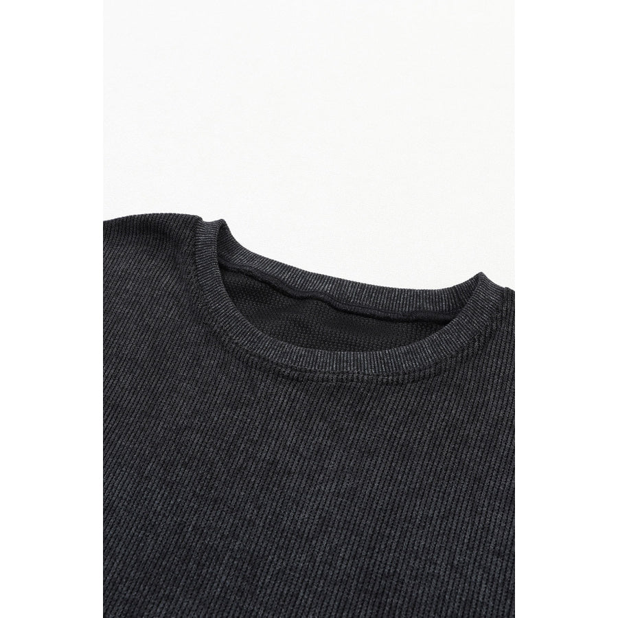 Plus Size Heart Sequin Round Neck Sweatshirt Apparel and Accessories