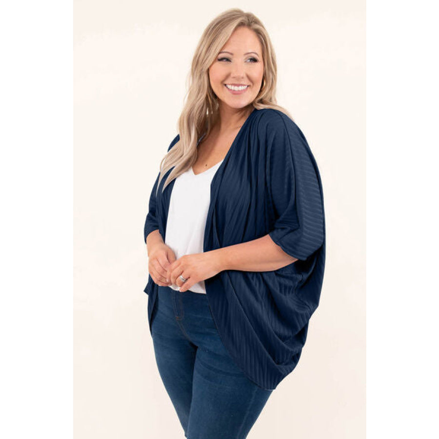 Plus Size Ribbed Cocoon Cover Up Apparel and Accessories