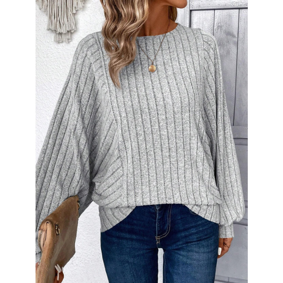 Plus Size Round Neck Batwing Sleeve T-Shirt Apparel and Accessories