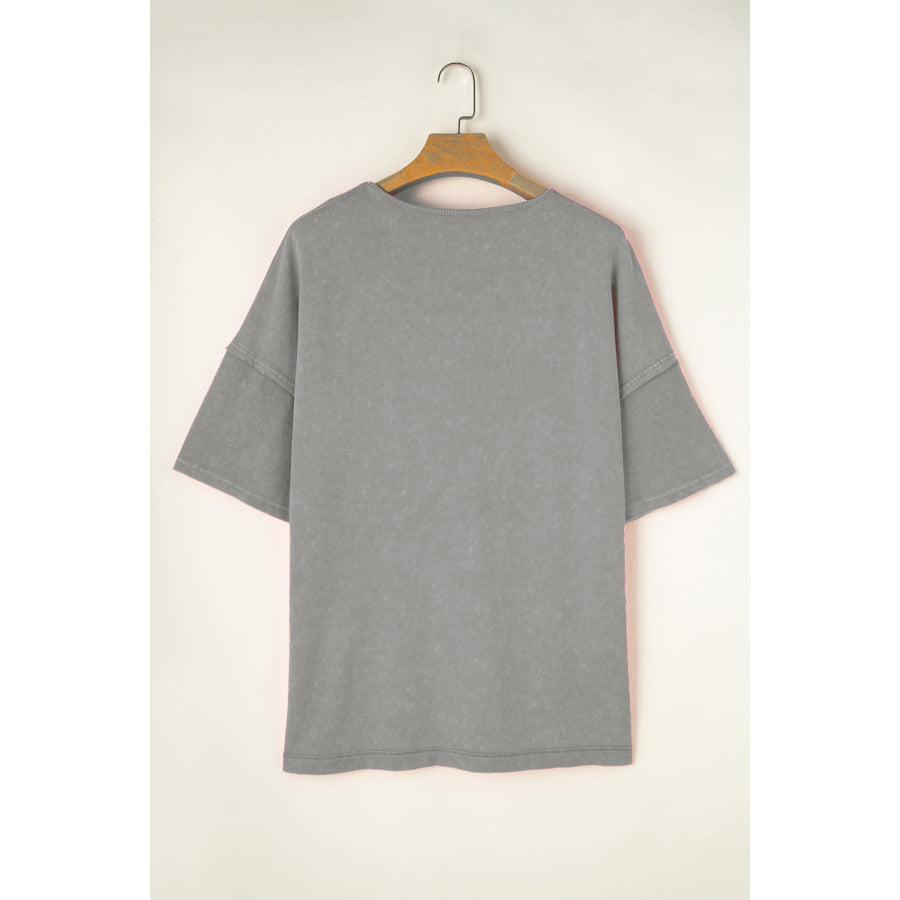 Plus Size Round Neck Half Sleeve T-Shirt Apparel and Accessories