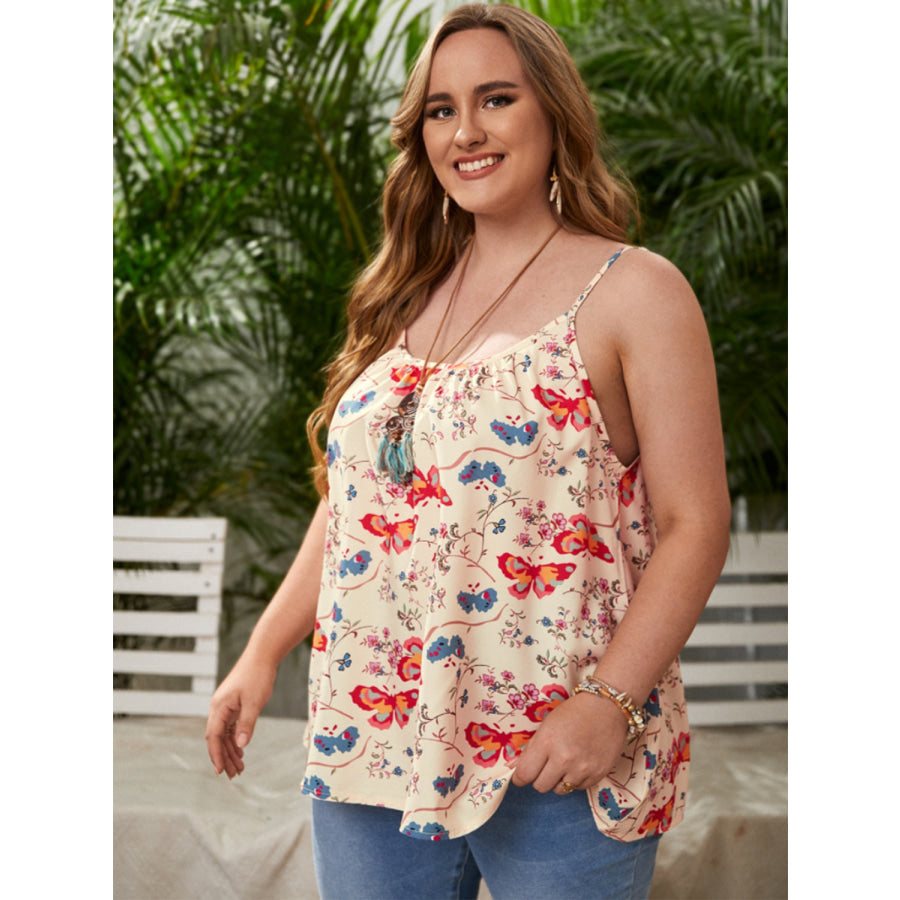 Plus Size Scoop Neck Cami Sand / 0XL Apparel and Accessories