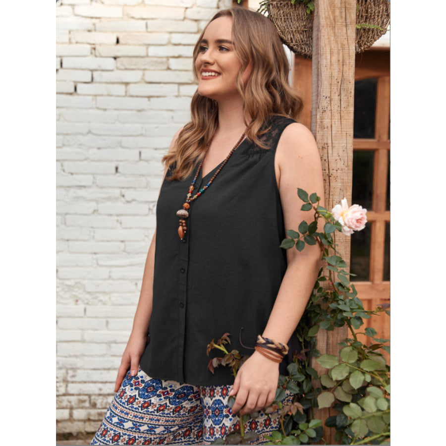 Plus Size V-Neck Tank Apparel and Accessories
