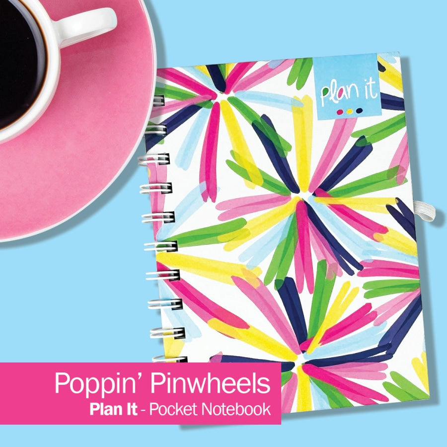 Pocket Notebooks | List Plan Doodle | 5 Styles Plan It - Poppin’ Pinwheels Accessories