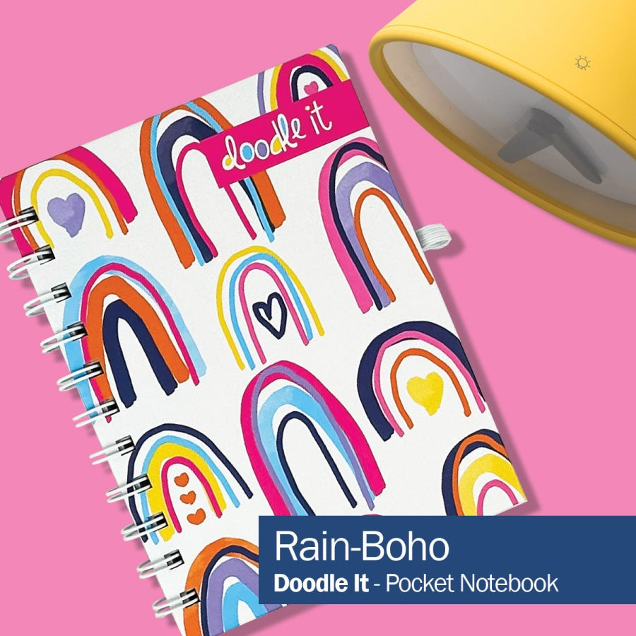 Pocket Notebooks | List Plan Doodle | 5 Styles Doodle It - Rain-Boho Accessories