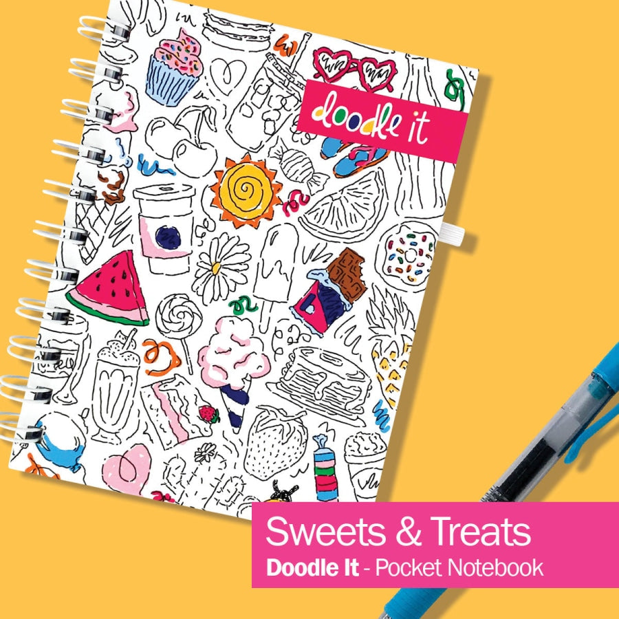 Pocket Notebooks | List Plan Doodle | 5 Styles Doodle It - Sweets &amp; Treats Accessories