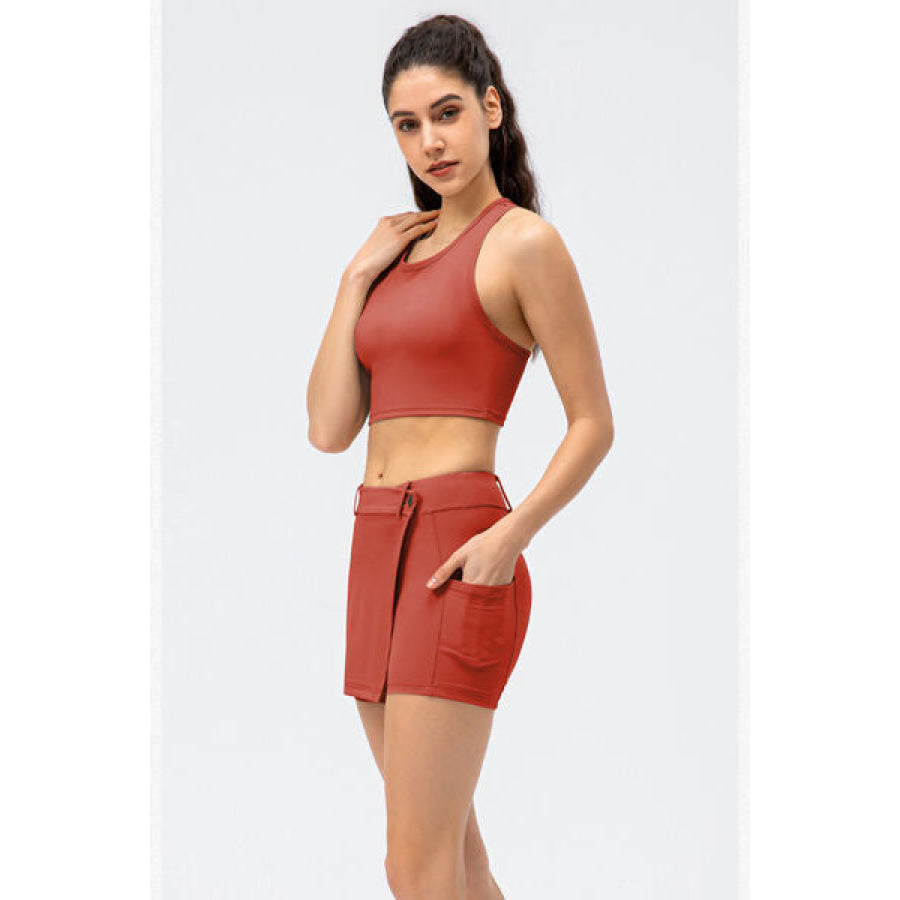Pocketed Active Skort Clothing
