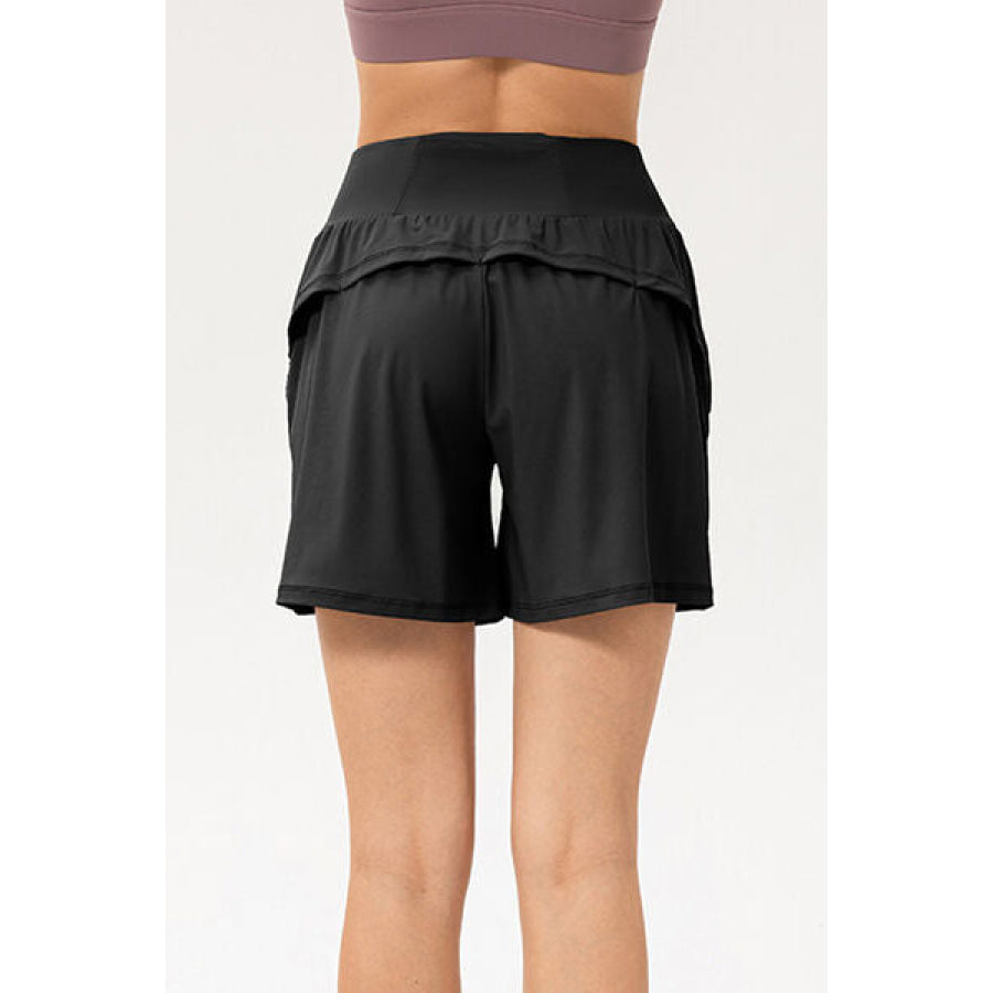 Pocketed Elastic Waist Active Shorts Clothing