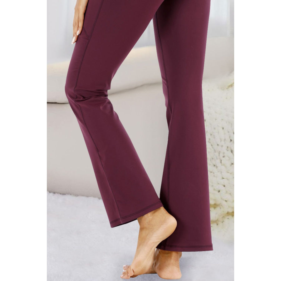 Pocketed High Waist Active Pants Apparel and Accessories