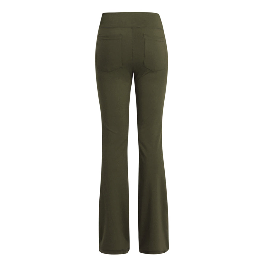 Pocketed High Waist Active Pants Apparel and Accessories
