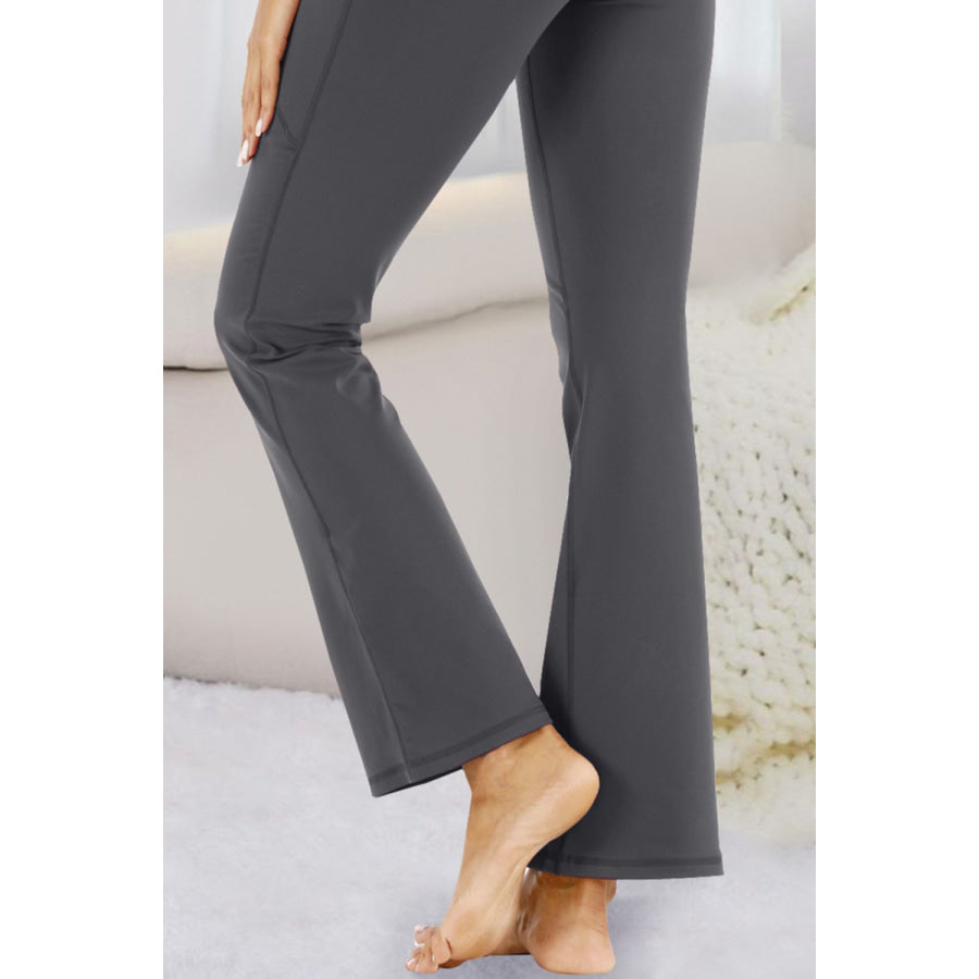 Pocketed High Waist Active Pants Apparel and Accessories