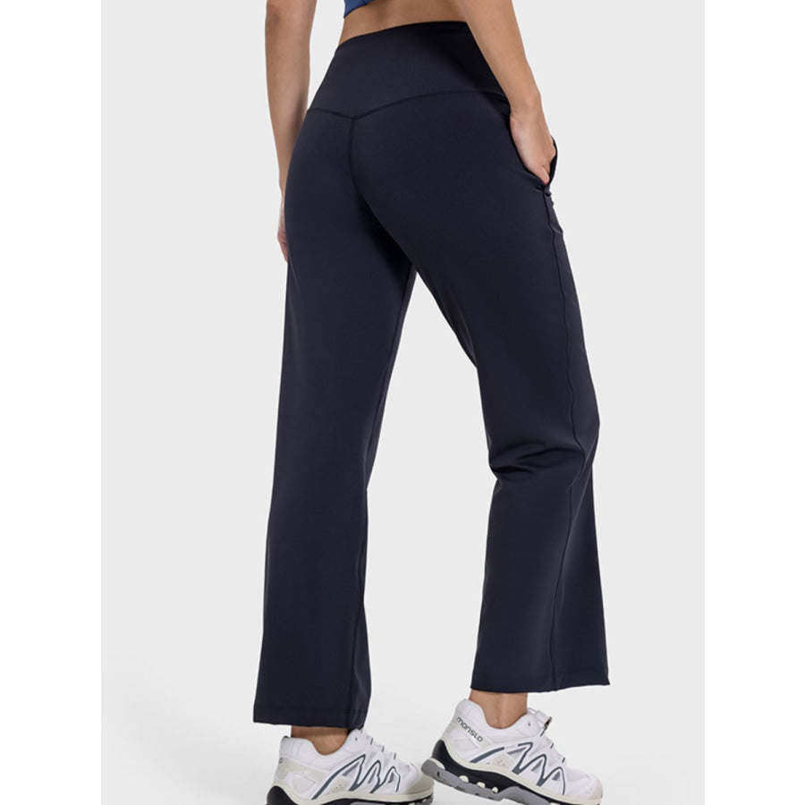 Pocketed High Waist Active Pants Apparel and Accessories