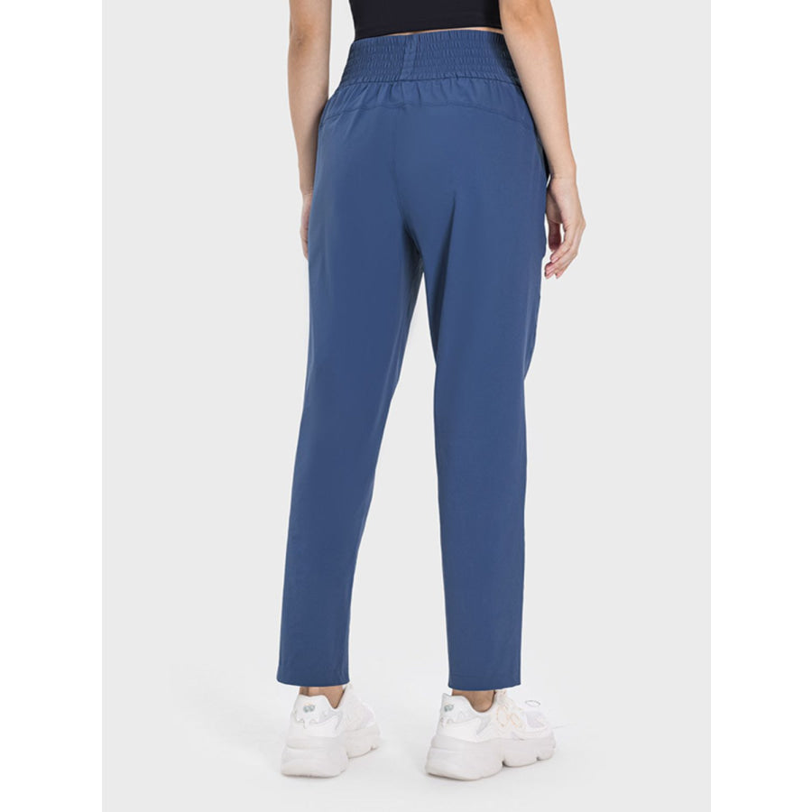 Pocketed High Waist Active Pants Apparel and Accessories