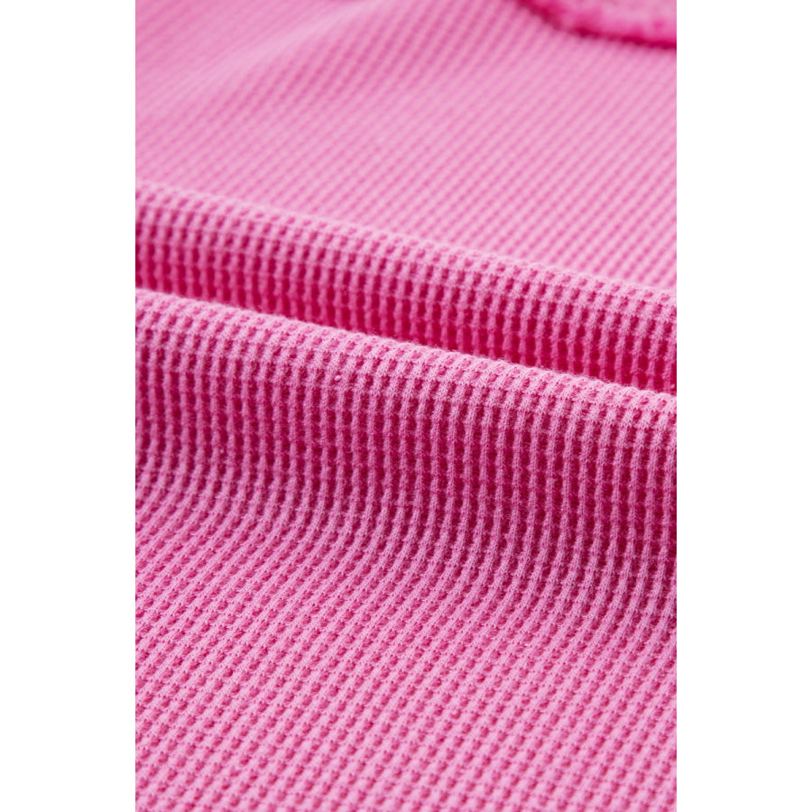 Pocketed Round Neck Three-Quarter Sleeve T-Shirt Apparel and Accessories