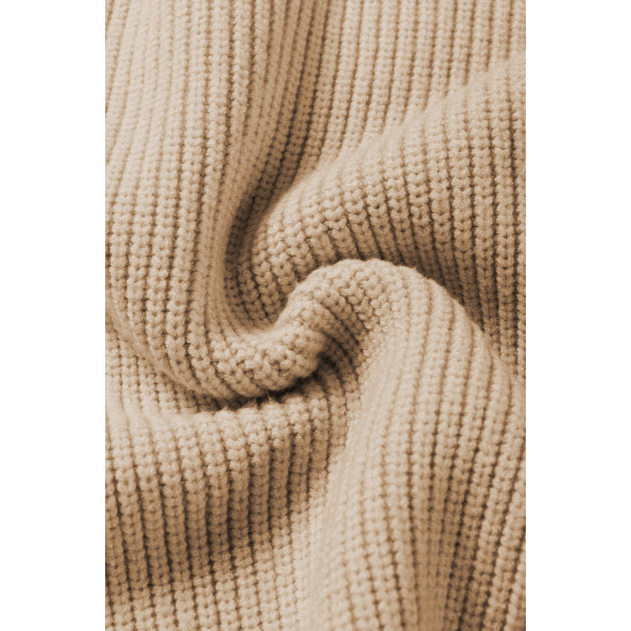 Pocketed V-Neck Cap Sleeve Sweater Apparel and Accessories