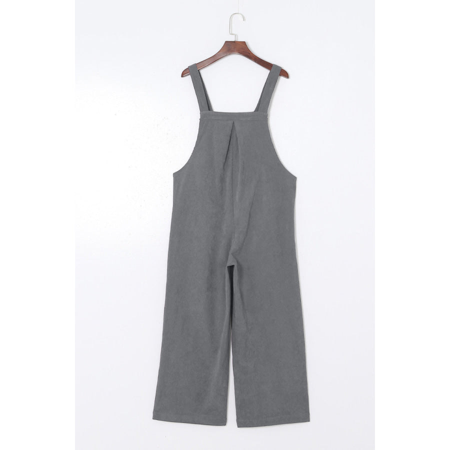 Pocketed Wide Leg Overall Apparel and Accessories