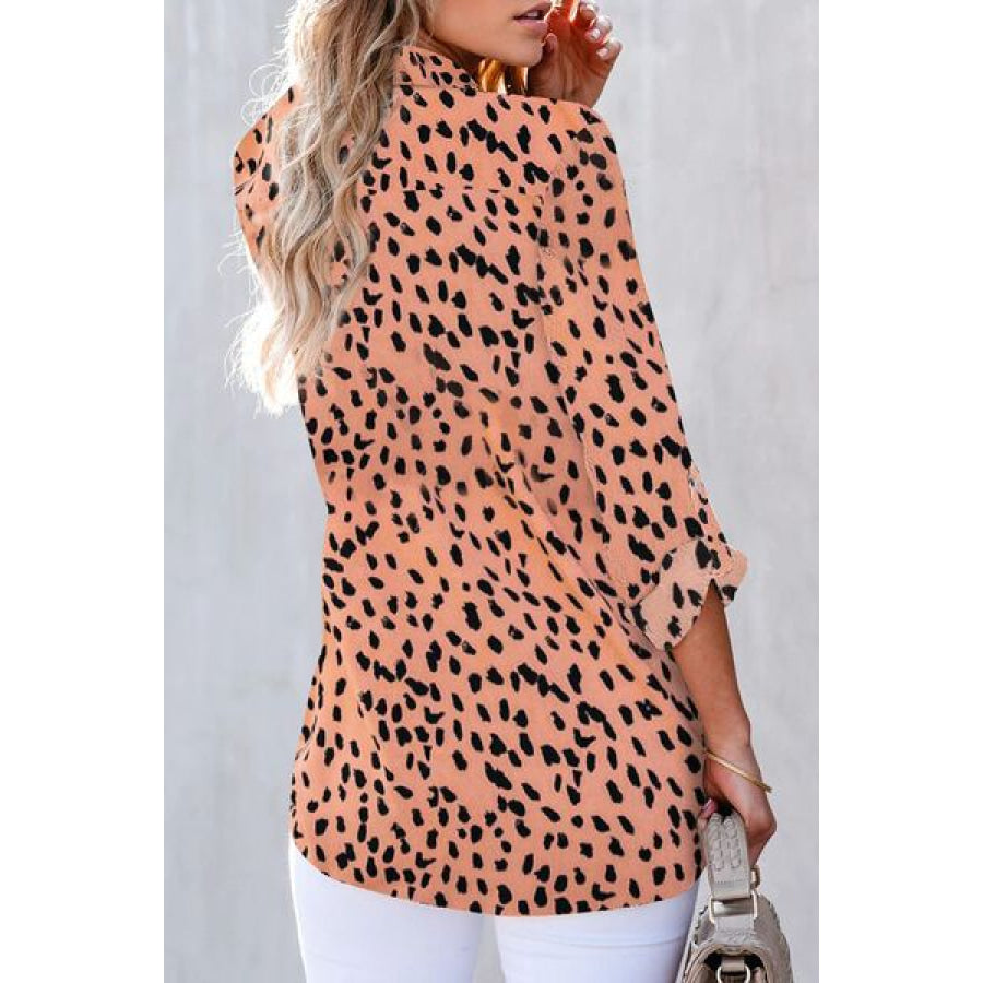 Pockted Printed Button Up Shirt Apparel and Accessories