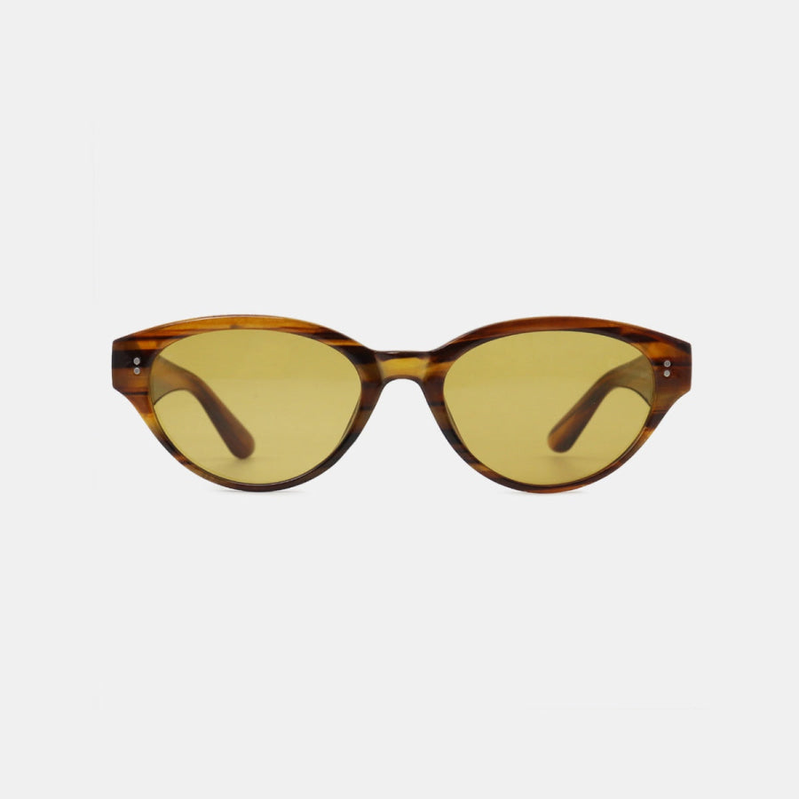 Polycarbonate Frame Cat-Eye Sunglasses Brown / One Size Apparel and Accessories
