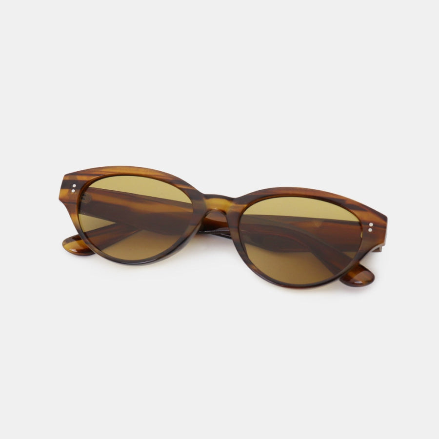 Polycarbonate Frame Cat-Eye Sunglasses Brown / One Size Apparel and Accessories
