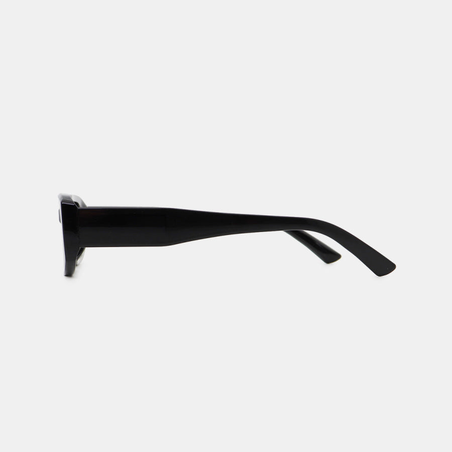 Polycarbonate Frame Rectangle Sunglasses Black / One Size Apparel and Accessories