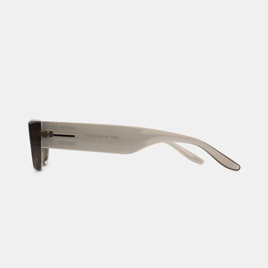 Polycarbonate Frame Rectangle Sunglasses Taupe / One Size Apparel and Accessories