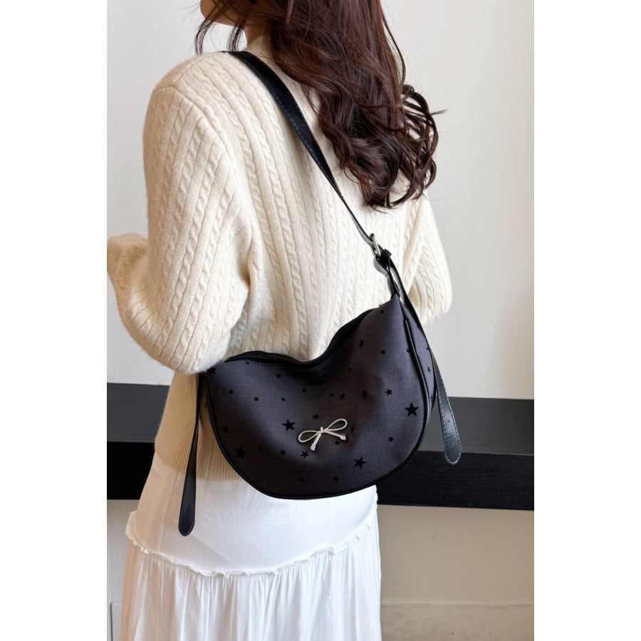 Polyester Printed Adjustable Strap Crossbody Bag Apparel and Accessories