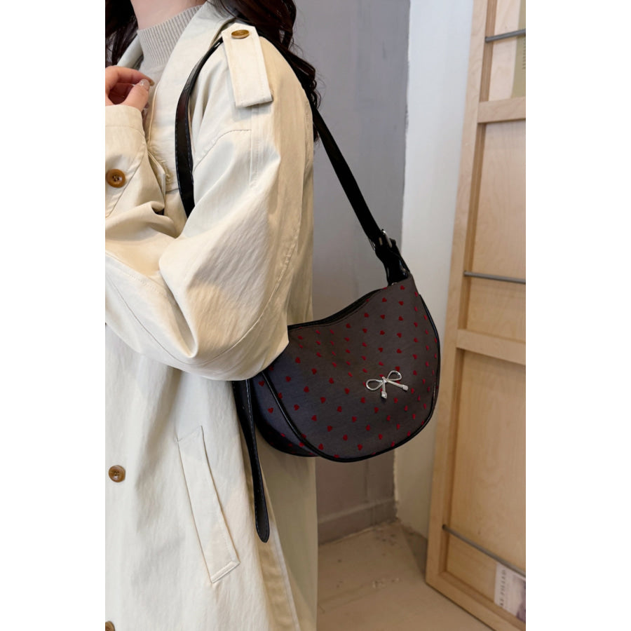 Polyester Printed Adjustable Strap Crossbody Bag Apparel and Accessories