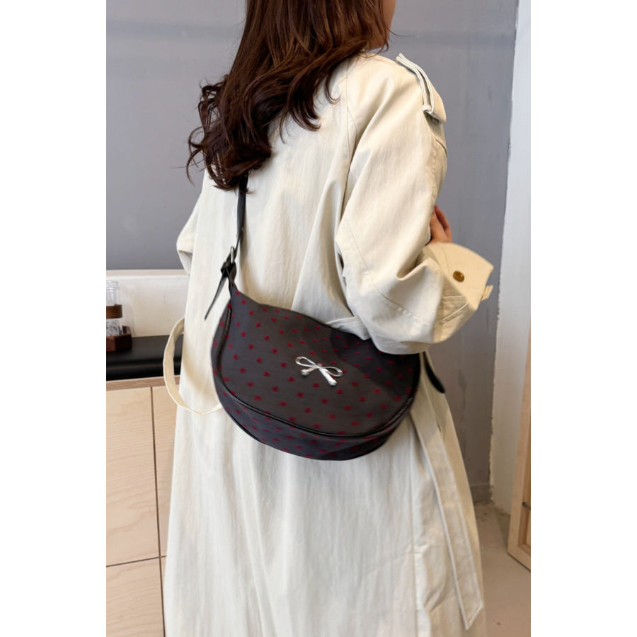 Polyester Printed Adjustable Strap Crossbody Bag Apparel and Accessories