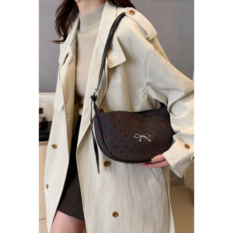 Polyester Printed Adjustable Strap Crossbody Bag Apparel and Accessories