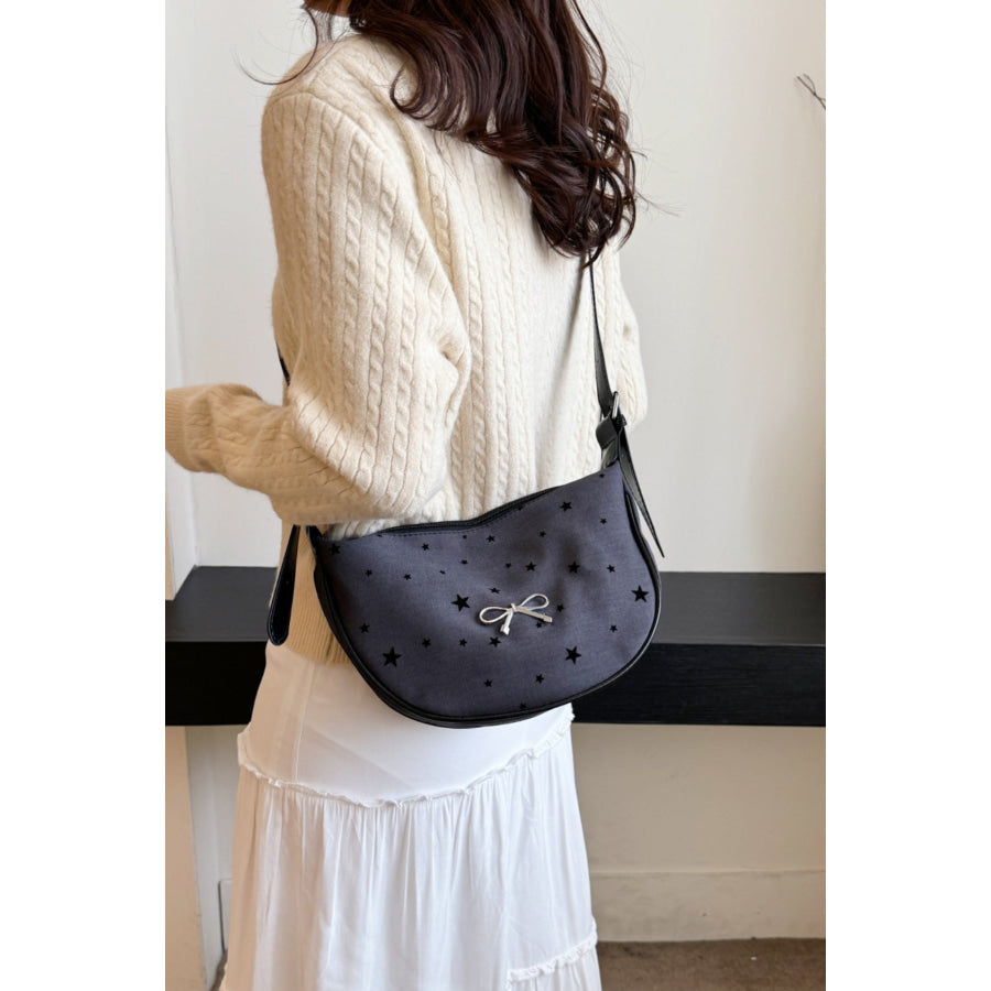 Polyester Printed Adjustable Strap Crossbody Bag Apparel and Accessories