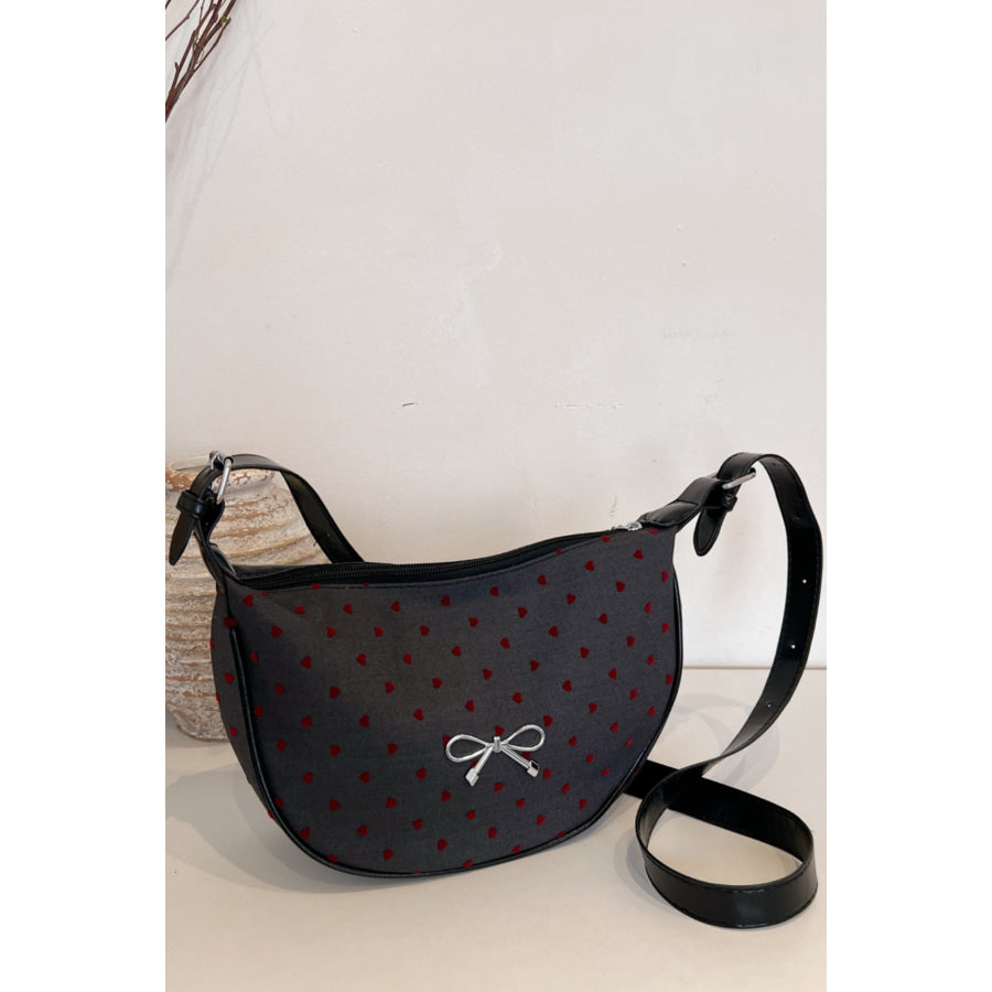 Polyester Printed Adjustable Strap Crossbody Bag Apparel and Accessories