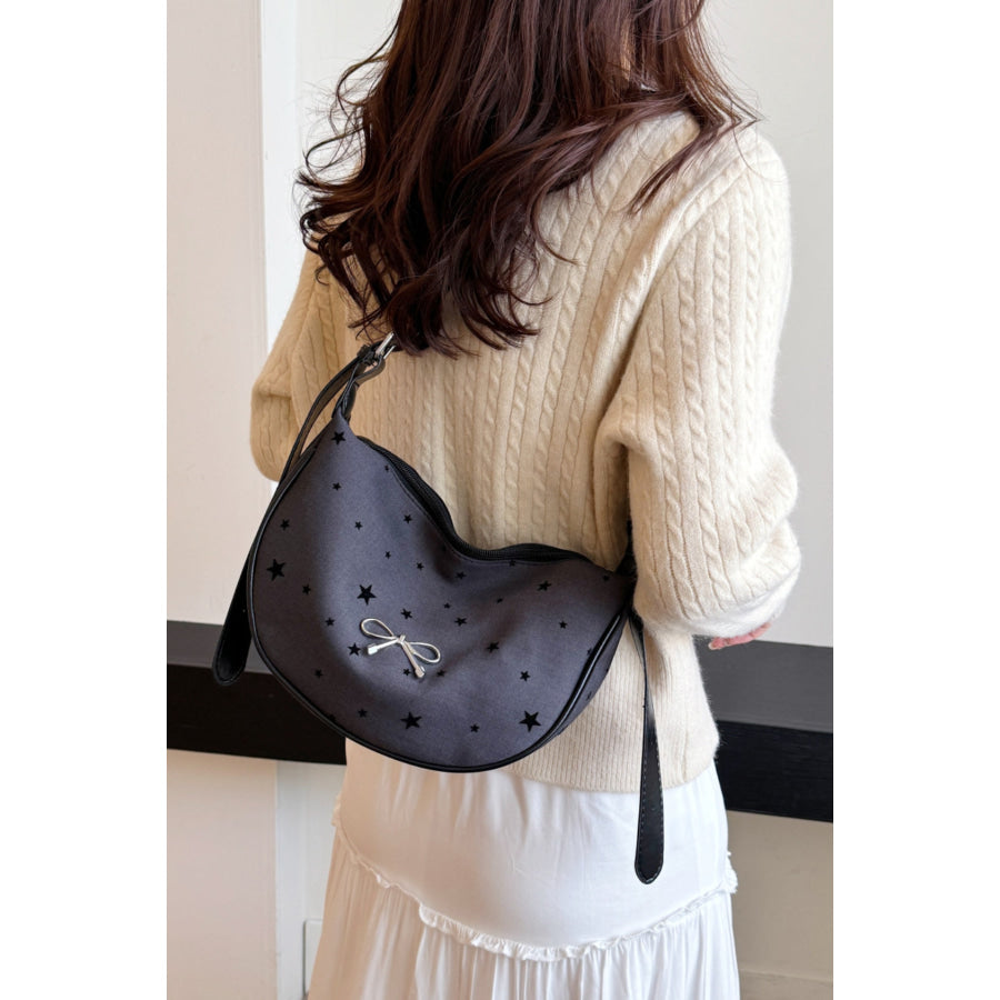 Polyester Printed Adjustable Strap Crossbody Bag Apparel and Accessories