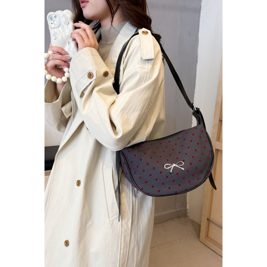 Polyester Printed Adjustable Strap Crossbody Bag Apparel and Accessories