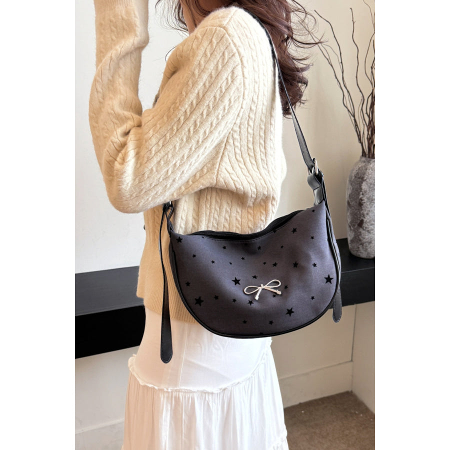 Polyester Printed Adjustable Strap Crossbody Bag Apparel and Accessories
