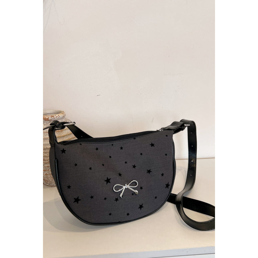 Polyester Printed Adjustable Strap Crossbody Bag Apparel and Accessories