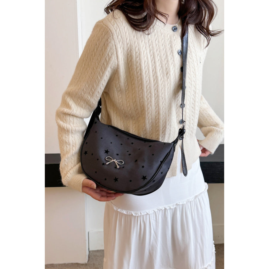 Polyester Printed Adjustable Strap Crossbody Bag Apparel and Accessories