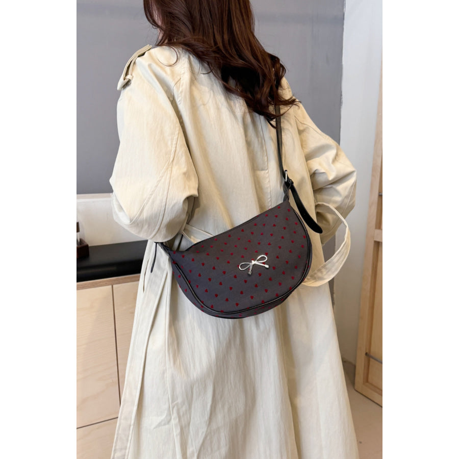 Polyester Printed Adjustable Strap Crossbody Bag Apparel and Accessories